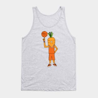 Funny Basketball Player Carrot Character Tank Top